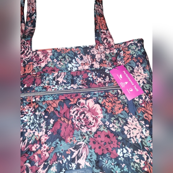 Vera Bradley Cabbage Rose Cabernet Vera Tote - Picture 2 of 8